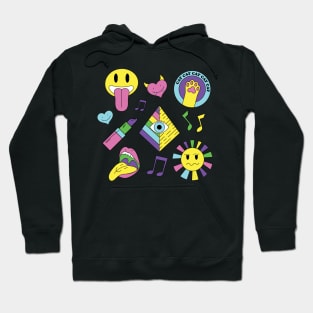 Musical notes and various symbole Hoodie